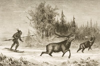 A Native American Moose Hunting in the North Western Territory by Reverend Samuel Manning